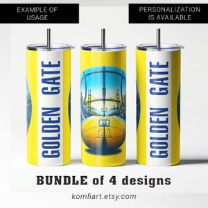Golden Gate City city PNG template tumbler wrap 20oz. sport fan basketball sport poster with Bridge.