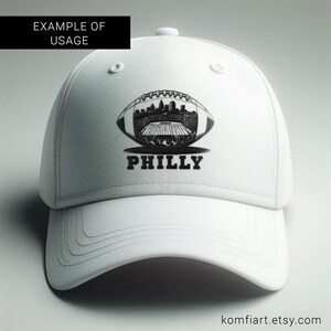 PHILADELPHIA city with ball creative poster. PNG for Wall Art, Mug, T-Shirt Sublimation. Dtf print ready. Gift for football lovers.