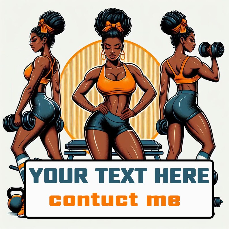 Black gym girl SVG fitness woman PNG Strong woman shirts Print Vector for  T-Shirts, Mugs. Sports Digital Design