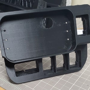 Toyota Tacoma 3RD Gen Left Switch Panel Modeled for AuxBeam 8Gang Switch with 4X small ports &quot;3D Printed&quot;