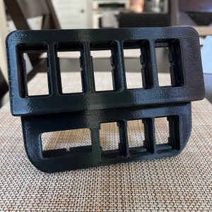 Toyota Tacoma 3RD Gen Left Panel Modeled for 5X Top OEM Tall Style Toyota Tacoma Switches and 3 Bottom Short. &quot;3D Printed&quot;