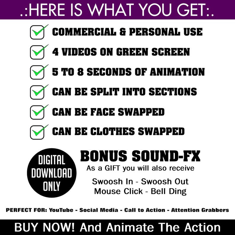 Animated People Pointer Video Overlays Pack #3 - Youtube Lower Thirds ...