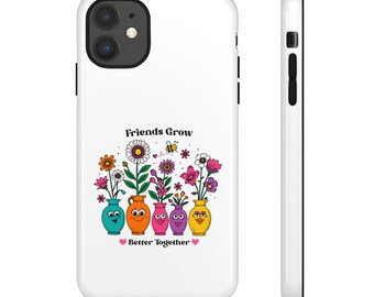 Floral Planter Phone Case, Whimsical Flower iPhone Case, Friendship Gift