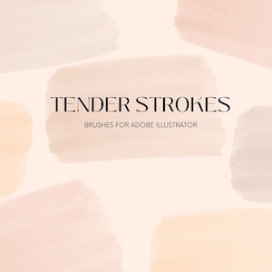 40 Adobe Illustrator Brush Strokes, Tender Vector Brush Strokes, Brushes for Abstract Background, Adobe Illustrator Brush Kit