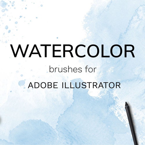 Watercolor Illustrator Brushes. 34 Brushes for Adobe Etsy