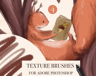 Photoshop Texture Brush Kit: Skizzen- & Pinsel (ABR-Datei, digitaler Download)