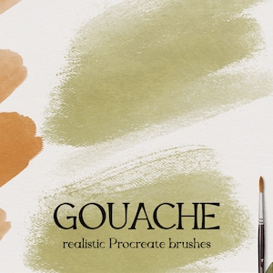 Gouache Painting Procreate Brushes, Gouache Procreate brush, 9 unique premium brushes for Procreate