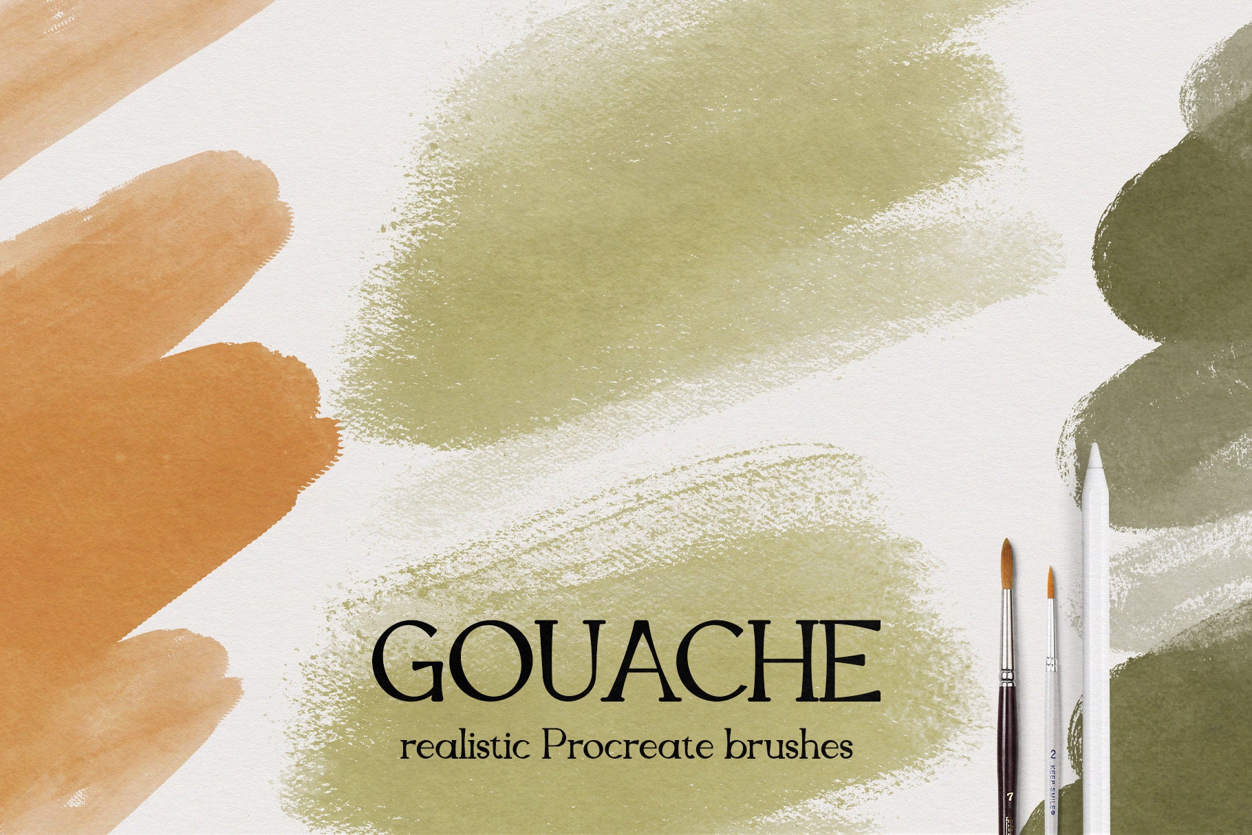 Procreate Gouache Brushes | 3 Gouache Brushes Procreate