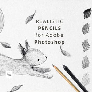 Adobe Photoshop realistische grafische potloodpenselen, Photoshop-penselen, canvaspapiereffecttexturen, Photoshop-kleurpotloden, digitaal penseel