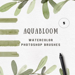 Photoshop-waterverfpenselen, realistische aquarelpenseelset, canvaspapiertextuur, Adobe-frescopenselenset, penselen voor digitaal schilderen