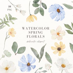 Aquarel bloemen, aquarel bladeren png, aquarel kruiden, digitale bloemen clipart, groen blad png, blauwe wilde bloem, botanische illustratie