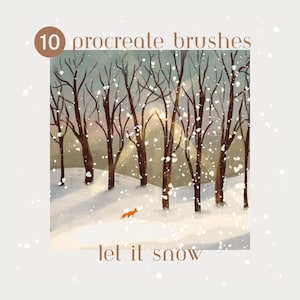 Snowfall Procreate Brushes, Let it Snow Brush Set, Procreate Winter Brushes, Snow Brushes, Procreate Stamps for Digital Painting