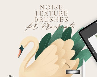 Grain Texture Procreate Brushes: Digital Shade Brush Set (Digital Download)