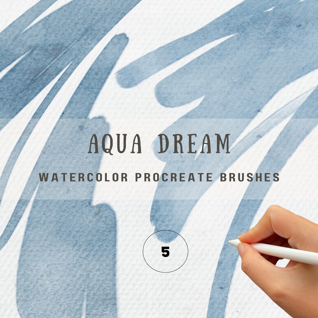 Watercolor Procreate Brush Set: Realistic Digital Brushes, Canvas ...