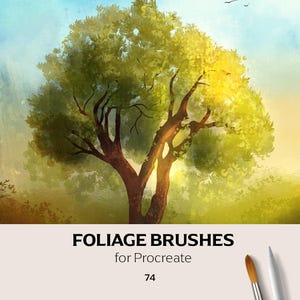 Procreate-Laubpinsel: Naturstempel für realistische Landschaften (Digitaler Download)