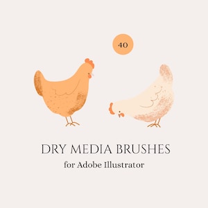 Adobe Illustrator Dry Media Brushes: Vector Splatter & Texture Strokes (AI File)