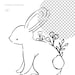 Line Art Bunny Clipart, Floral Rabbit SVG, Hand Drawn (PNG, SVG) - Etsy