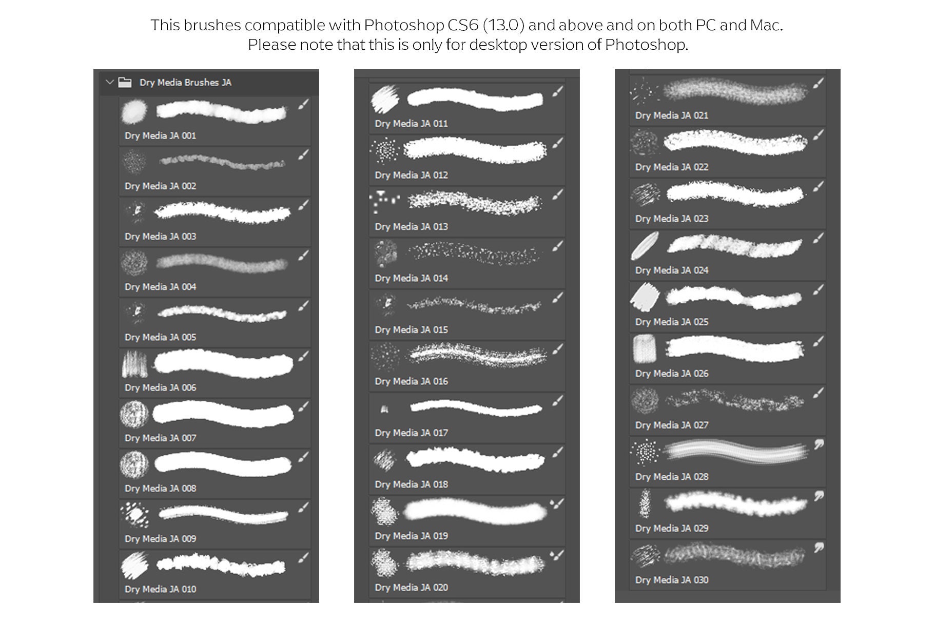 download dry media brushes photoshop
