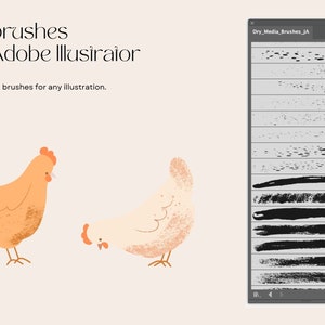 Adobe Illustrator Dry Media Brushes: Vektorstänk och texturpenslar (AI-fil) bild 10