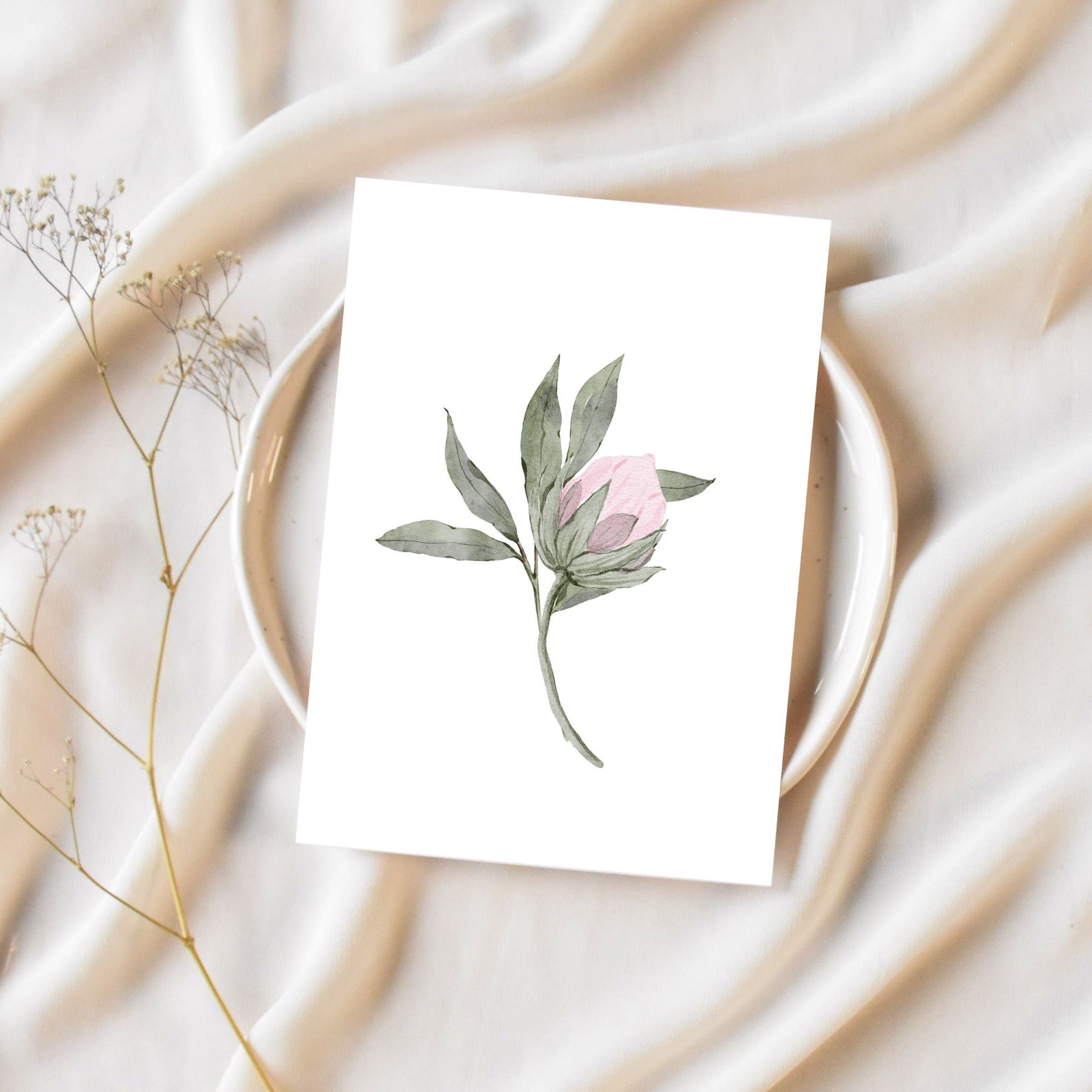 Pink Watercolor Flower Clipart: Floral Leaf PNG Set (9 Files) - Etsy
