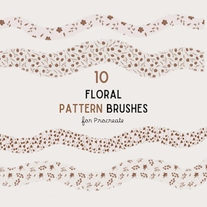 Floral Pattern Procreate Brushes: Flower Stamp Brush Kit