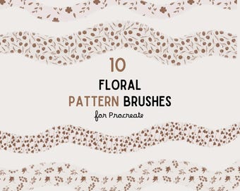 Floral Pattern Procreate Brushes: Flower Stamp Brush Kit