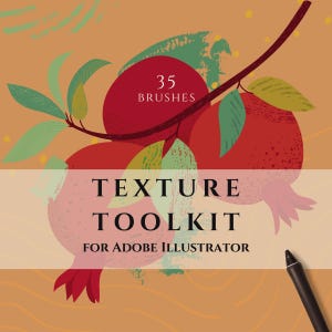 Adobe Illustrator Texture Brushes, Vector Toolkit Set, Hand- Drawn Strokes, Dots, Lines  Digital Brushes for Textured Drawing in Illustrator