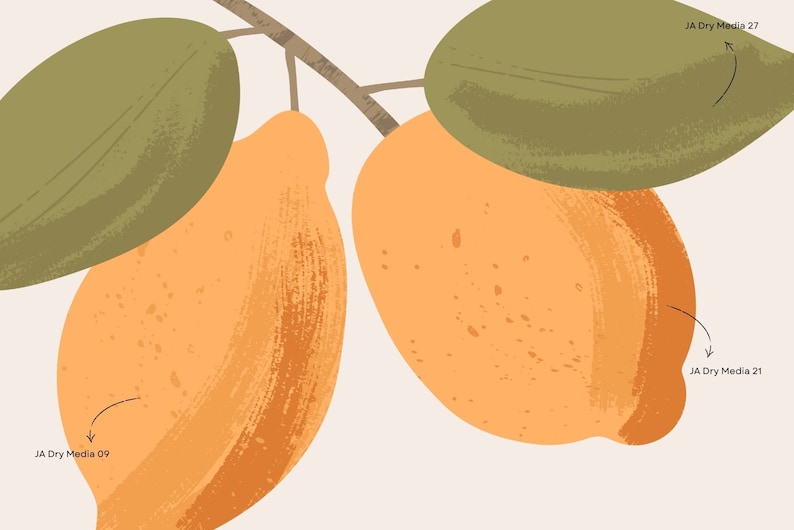 Adobe Illustrator Dry Media Brushes: Vektorstänk och texturpenslar (AI-fil) bild 8
