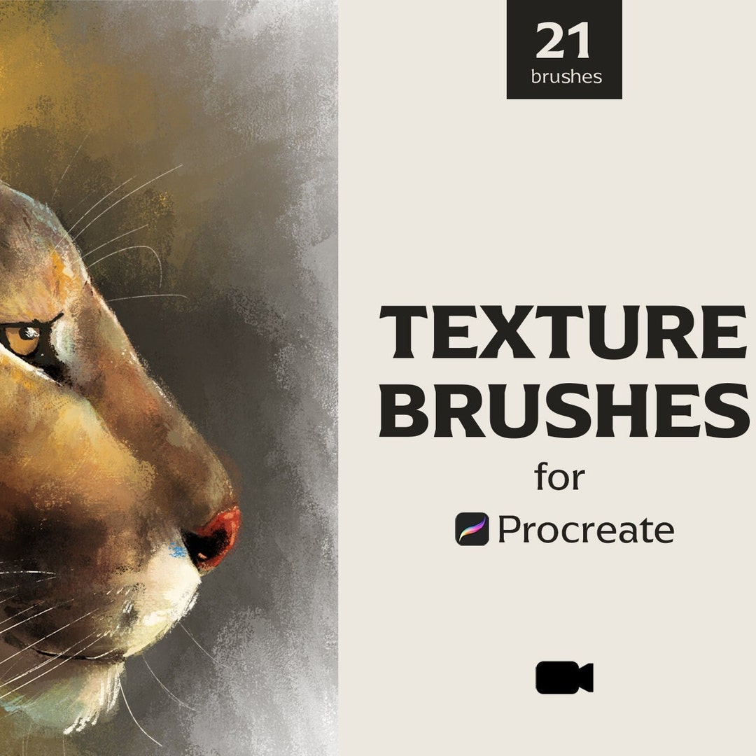 21 Dry Procreate Brushes, Grain Procreate Brush, Dry Media Brushes, Texture Procreate Brush Set