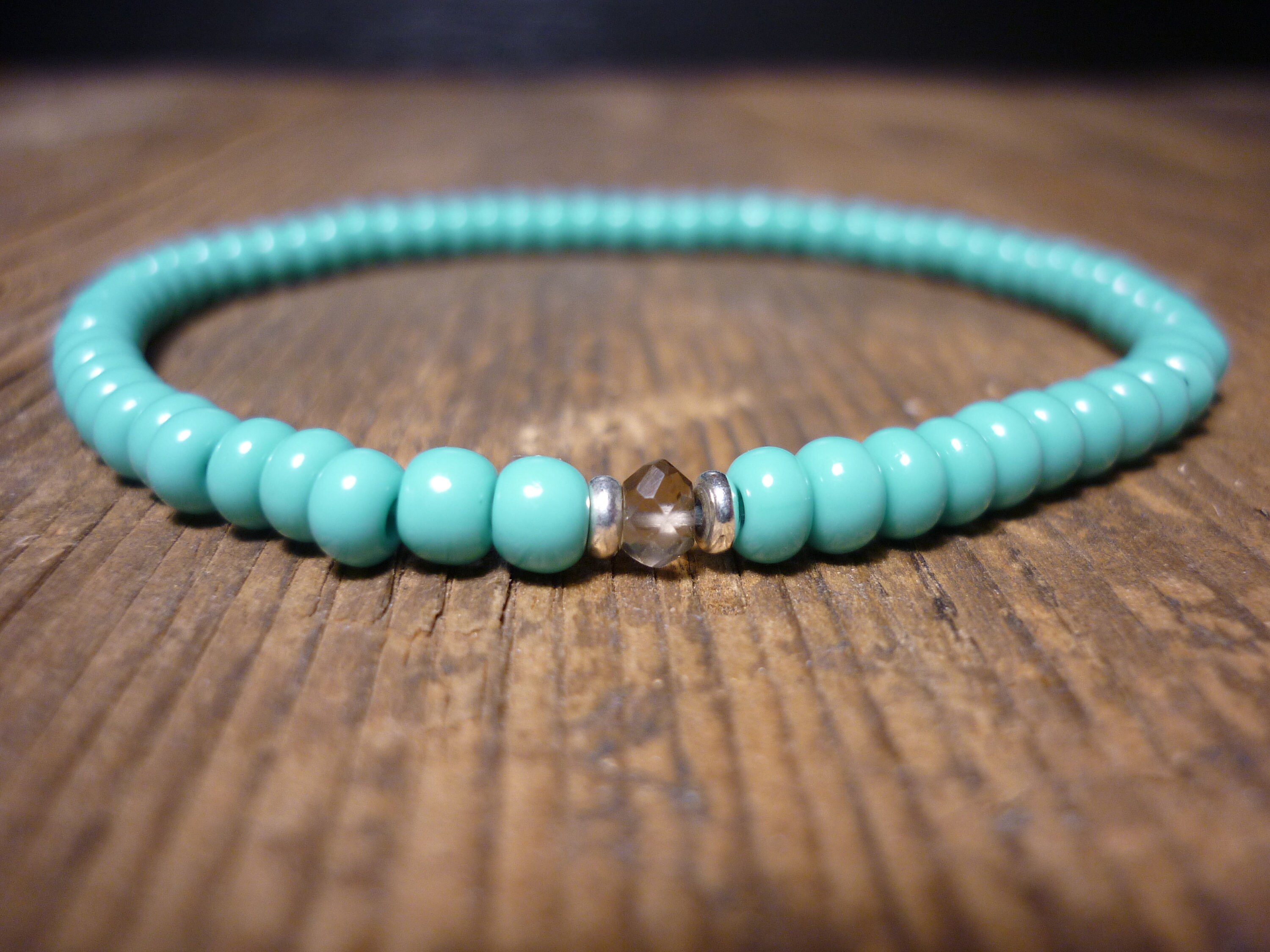 Smokey Quartz Bracelet Mens Beaded Bracelet Mens Bracelet Etsy UK