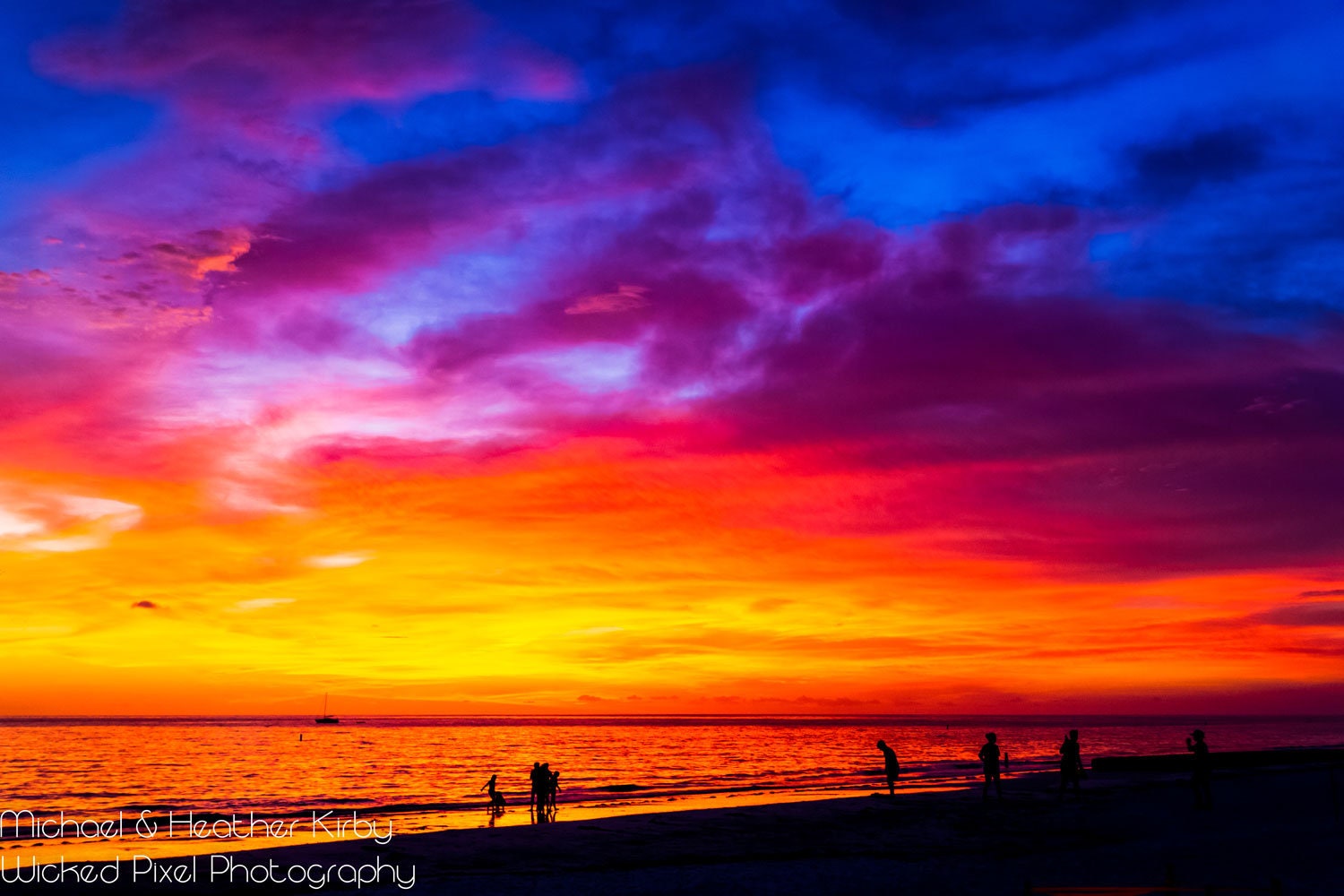 Florida Sunset Photo Rainbow Sunset Photo Vibrant Beach | Etsy