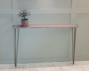 15cm Super Slim Hallway / Entryway Console Table with Steel 3 ROD Hairpin Legs -Modern Entryway Table UK - Fast delivery / Lovely gift