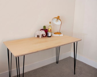 BIRCH Plywood Desk with Hairpin Legs - Custom Sizes Available!