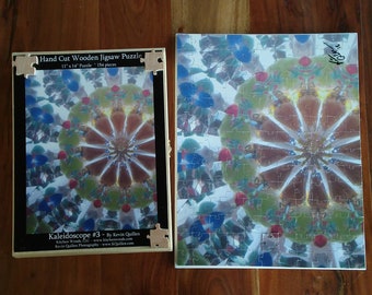 Wood Puzzle - Kaleidoscope #3 - Hand cut - 154 pieces