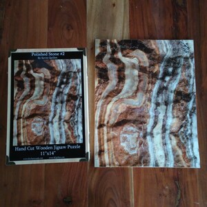 Wood jigsaw Puzzle - Polished Stone #2 - Hand cut - 205 pieces