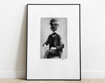 Etching - Wall art - Original print limited edition - Portrait XVI