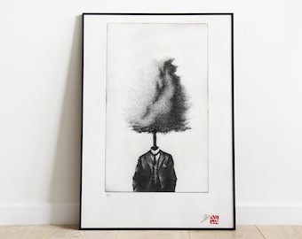 Original Etching / Art Print Limited Edition / The treehead