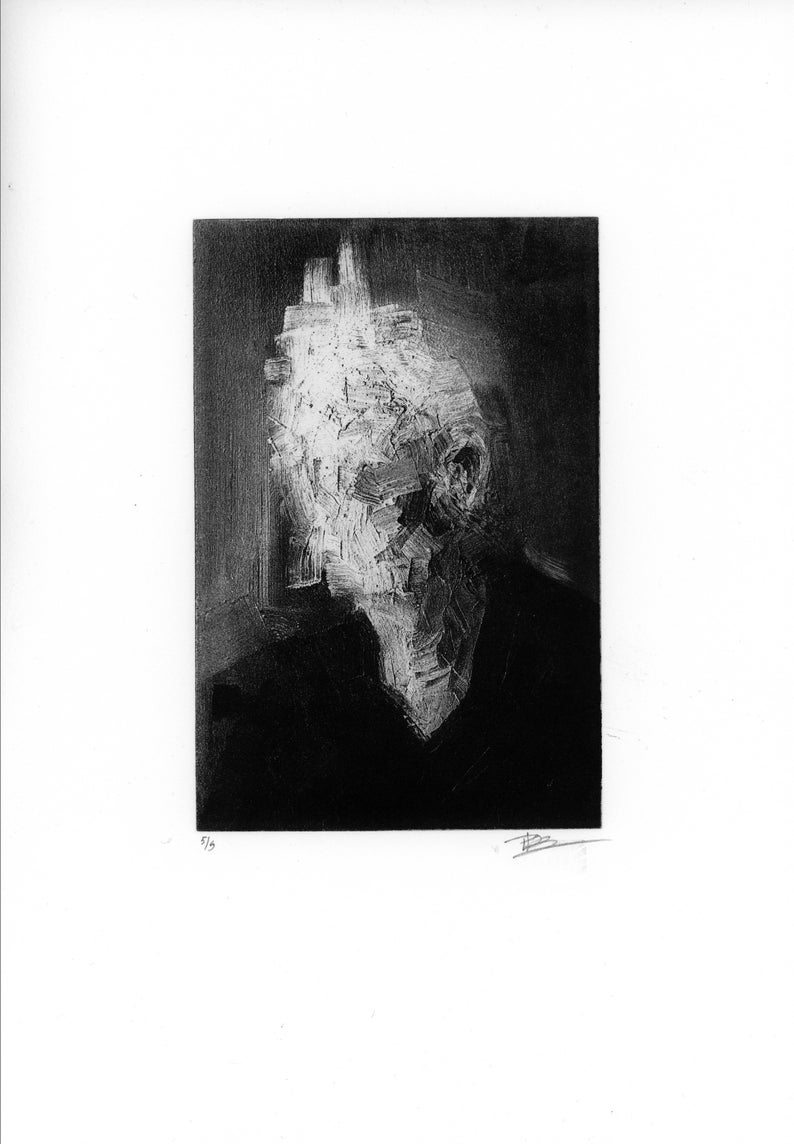 Etching Wall Art Original Print Limited Edition Portrait XVII Etsy