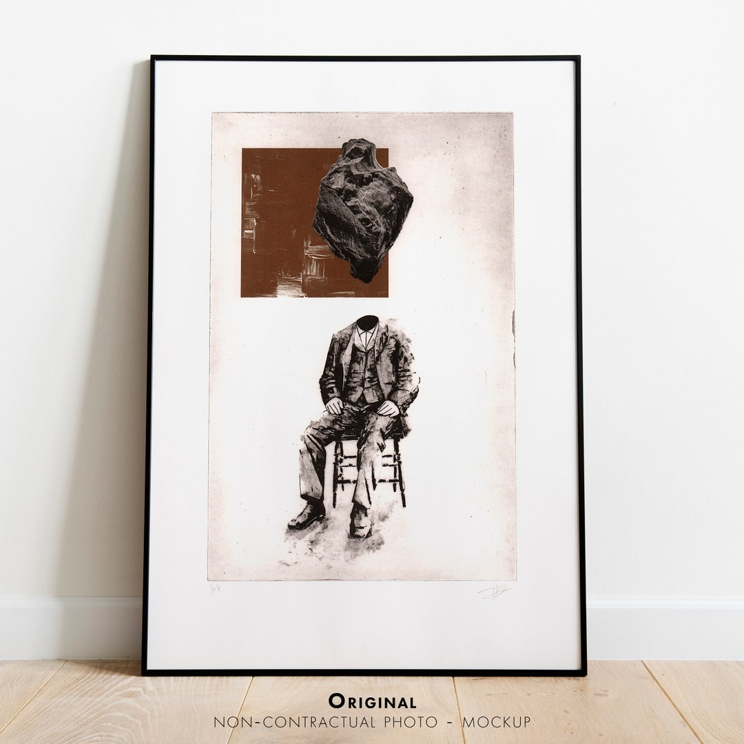 Etching Wall Art Original Print Limited Edition the Headstone Etsy UK