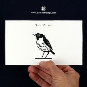 Stempel “Bird II” – Kleine ambachtelijke rubberen stempel voor scrapbooking en briefpapier