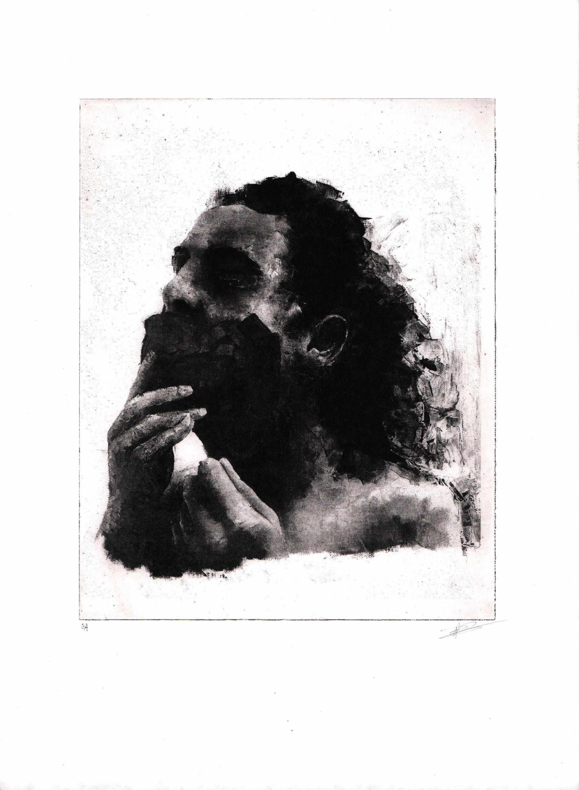 Etching Wall Art Original Print Art Limited Edition Portrait IX Etsy