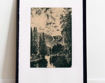 Grabado original / Bellas artes / Edición limitada / Paisaje