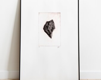 Original Etching / Wall art / Intaglio fine art print limited edition / Pebble I