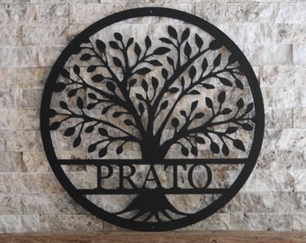 Custom Tree of Life Sign, Tree of Life, Tree of Life Family Name Sign, Tree of Life Metal Sign, Custom Tree Sign, steel sign, monogram