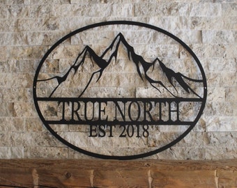 Custom Mountain Sign, Metal Mountain Sign, Steel Mountain Sign, Custom Metal Mountain Sign, Personalized Mountain Sign, steel sign,