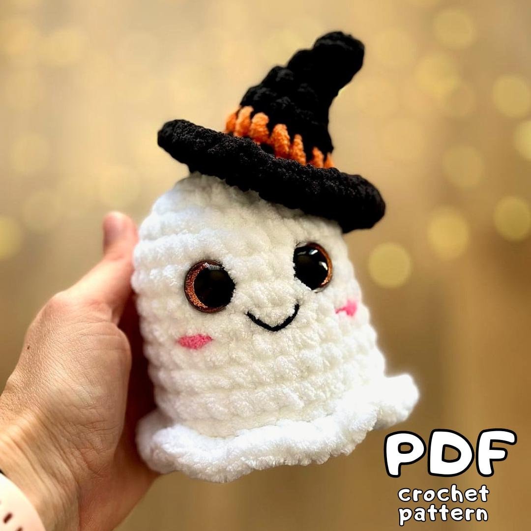 30 Ghost Crochet Patterns for Halloween: Spooky-Cute Amigurumi, Keychains, Bags, and Decor 16 Ghost Crochet Pattern for Halloween Decor