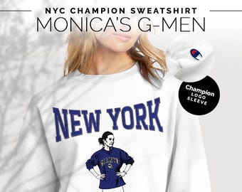 Monica from Friends Sweatshirt | New York Football Sweatshirt | Big Blue fan gear | Friendsgiving | Gifts for Friends TV Show | G-men