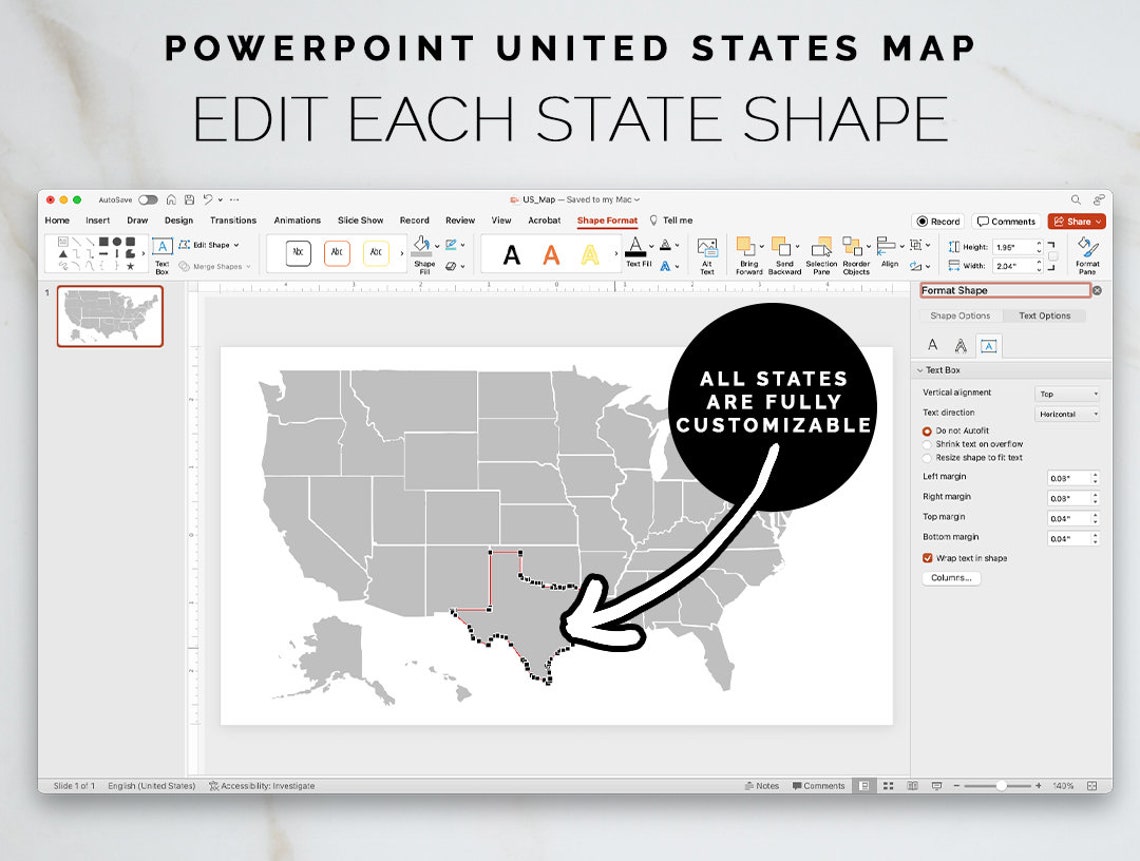 United States Map Powerpoint Template Editable Template Il 1140xN.5833391420 Stw0 
