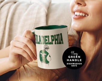 Princess Diana Varsity Jacket Mug | Philadelphia Football fan | Vintage Coffee Mug | Philly Football | Gifts for Eagles Fans