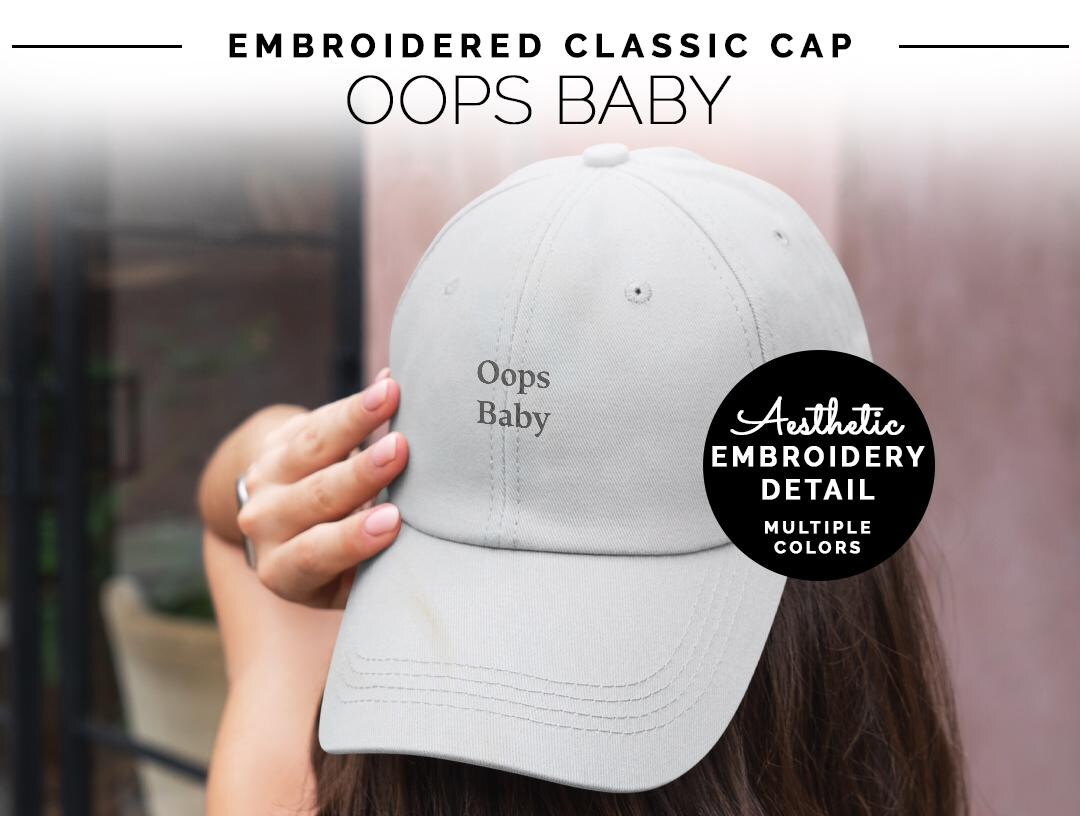 Oops Baby Baseball Cap | Funny Hat, Old Money Aesthetic